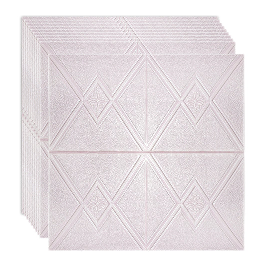 Set 10 x Tapet 3D Autoadeziv, design modern, rezistent la umezeala, usor de curatat, 70x70cm, Naimeed D4743, Roz