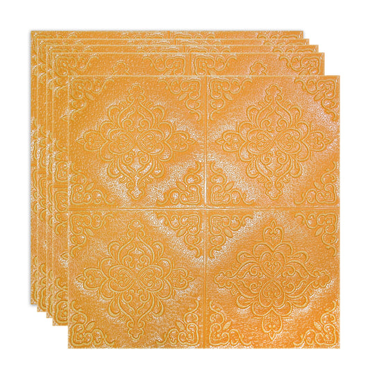 Set 5 x Tapet 3D Autoadeziv, design modern, rezistent la umezeala, usor de curatat, 70x70cm, Naimeed D4754, Portocaliu
