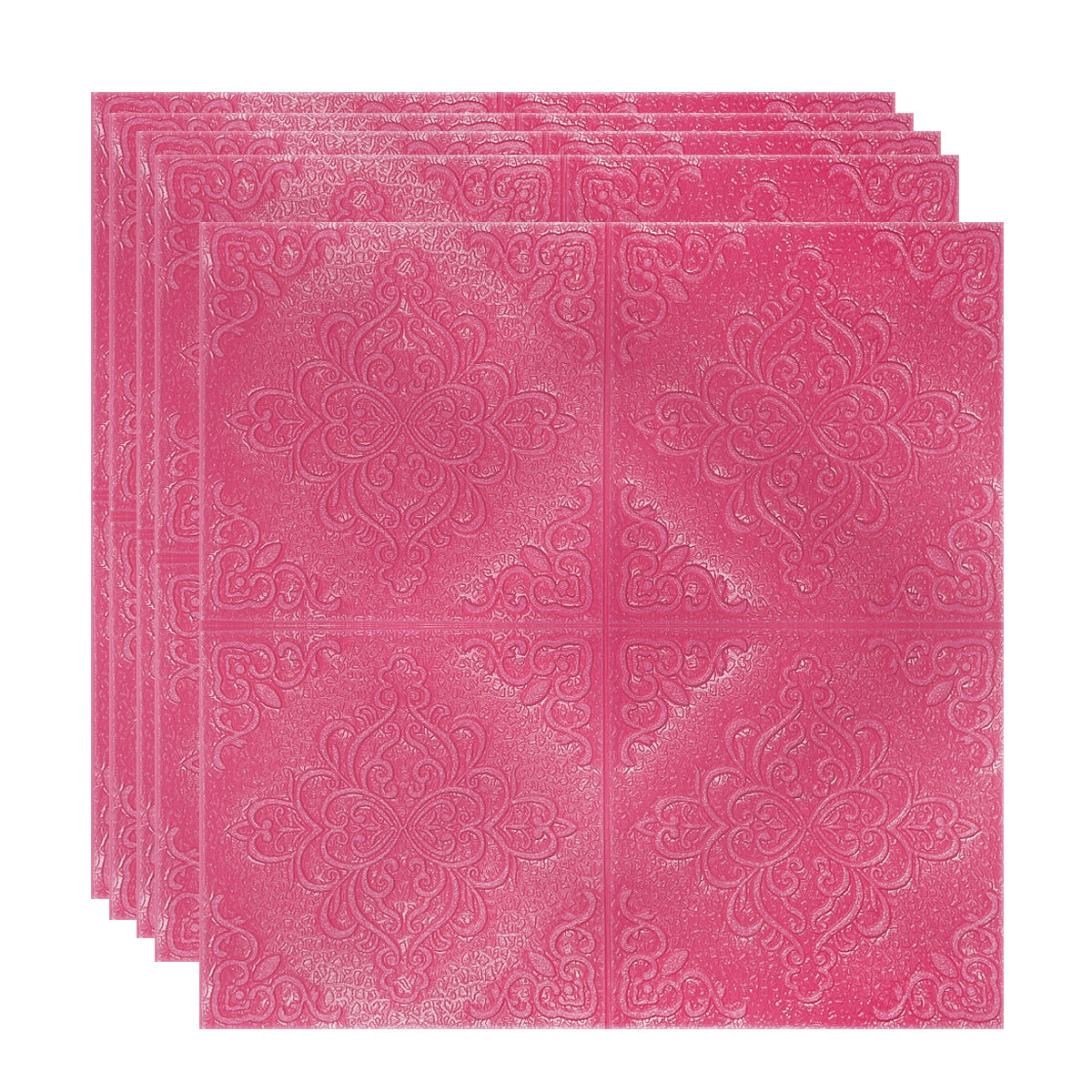 Set 5 x Tapet 3D Autoadeziv, design modern, rezistent la umezeala, usor de curatat, 70x70cm, Naimeed D4755, Roz