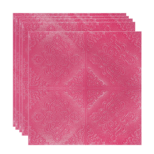 Set 5 x Tapet 3D Autoadeziv, design modern, rezistent la umezeala, usor de curatat, 70x70cm, Naimeed D4755, Roz