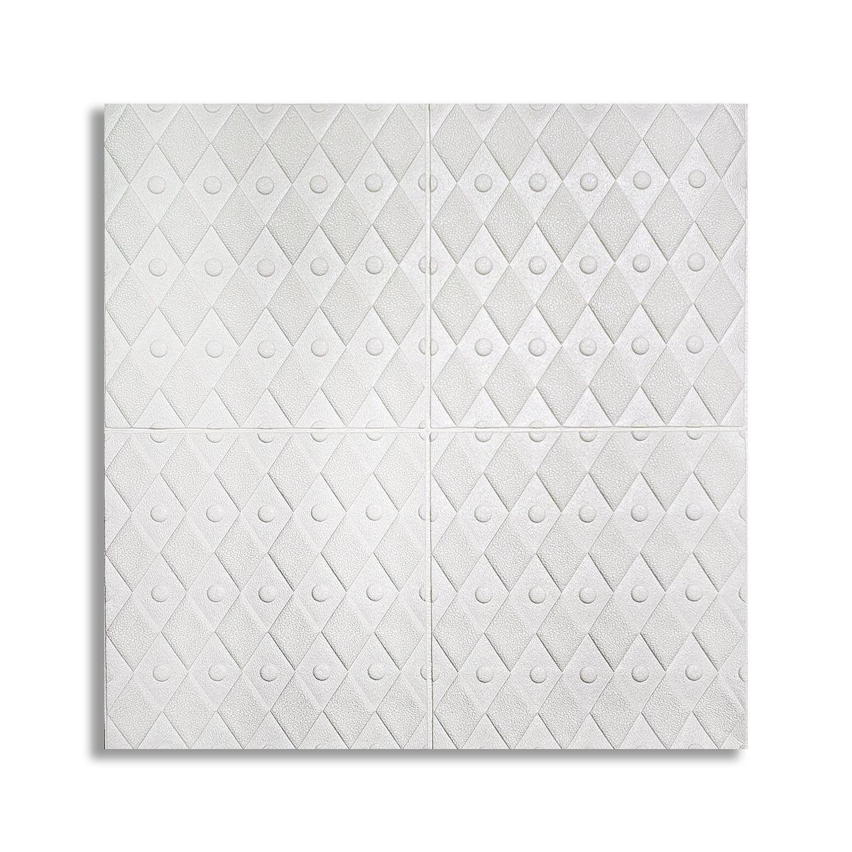 Set 5 x Tapet 3D Autoadeziv, design modern, rezistent la umezeala, usor de curatat, 70x70cm, Naimeed D4756, Alb