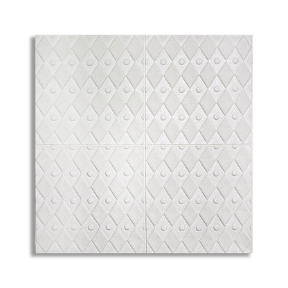 Set 5 x Tapet 3D Autoadeziv, design modern, rezistent la umezeala, usor de curatat, 70x70cm, Naimeed D4756, Alb