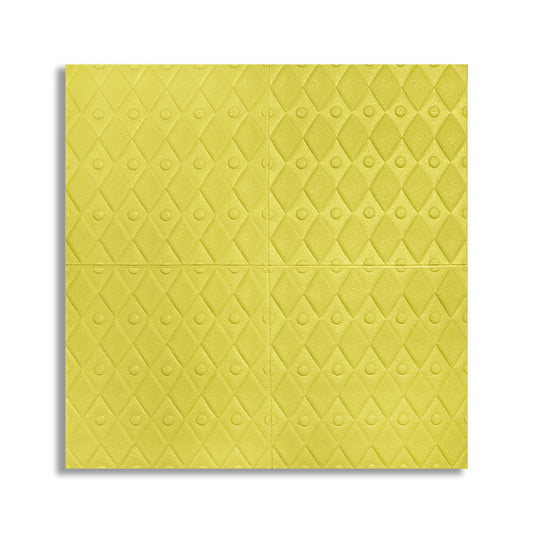 Tapet 3D Autoadeziv, design modern, rezistent la umezeala, usor de curatat, 70x70cm, Naimeed D4757, Galben