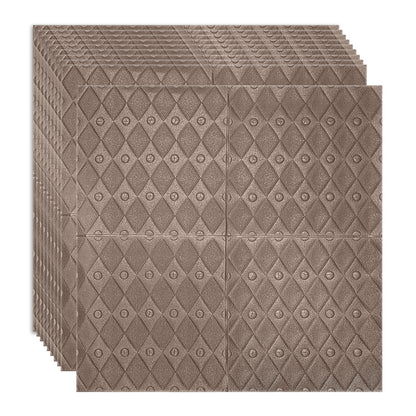 Set 10 x Tapet 3D Autoadeziv, design modern, rezistent la umezeala, usor de curatat, 70x70cm, Naimeed D4758, Bronz
