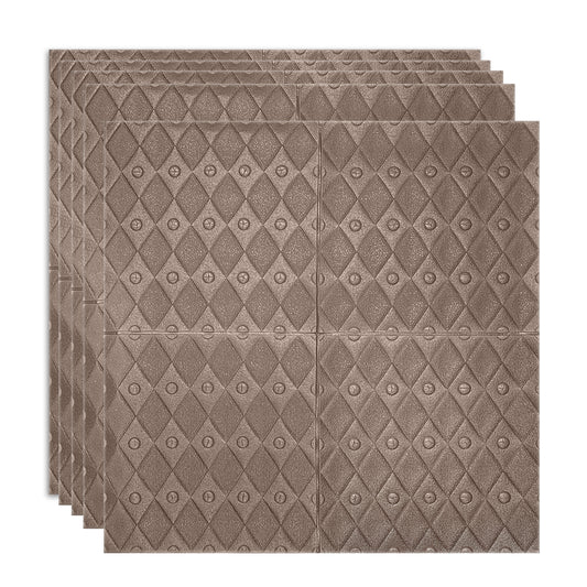 Set 5 x Tapet 3D Autoadeziv, design modern, rezistent la umezeala, usor de curatat, 70x70cm, Naimeed D4758, Bronz