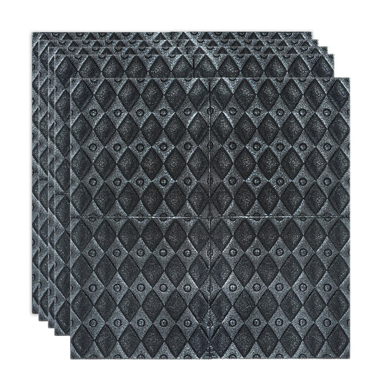 Set 5 x Tapet 3D Autoadeziv, design modern, rezistent la umezeala, usor de curatat, 70x70cm, Naimeed D4759, Negru