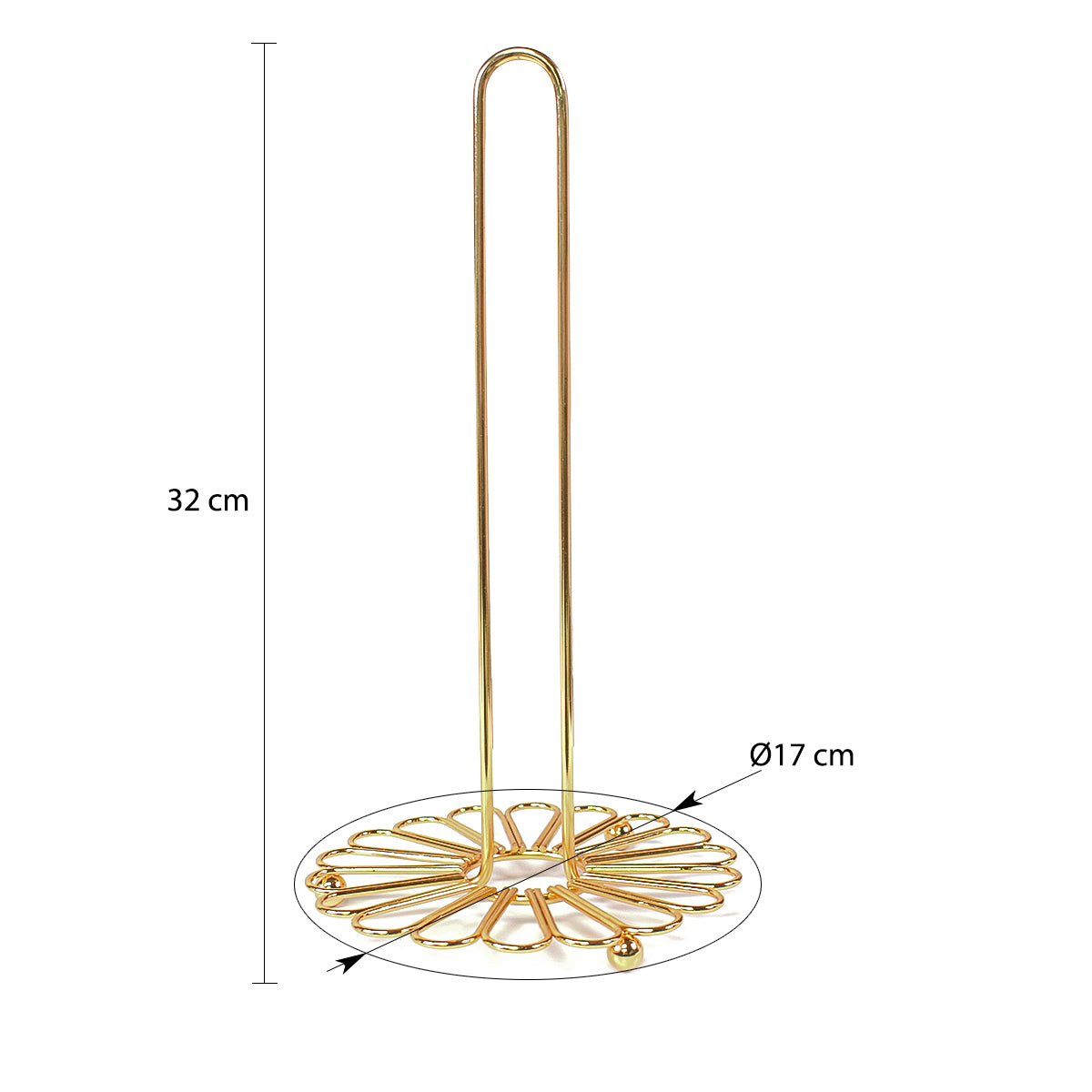 Suport servetele din metal, Naimeed D4775, Auriu