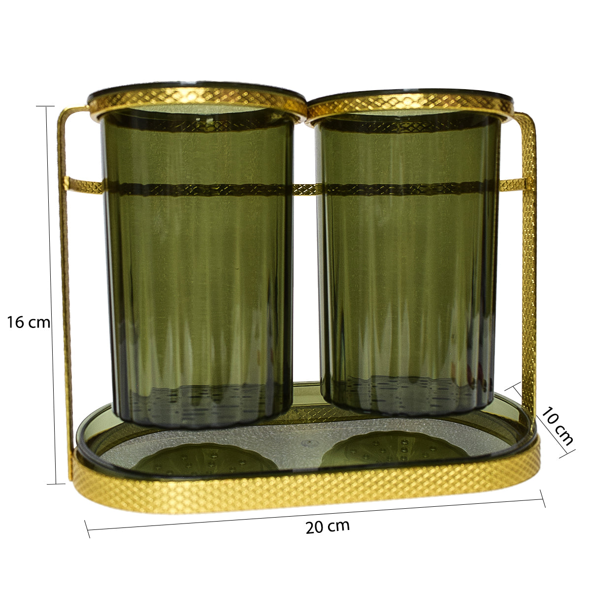 Suport tacamuri din metal, Naimeed D4779, Auriu