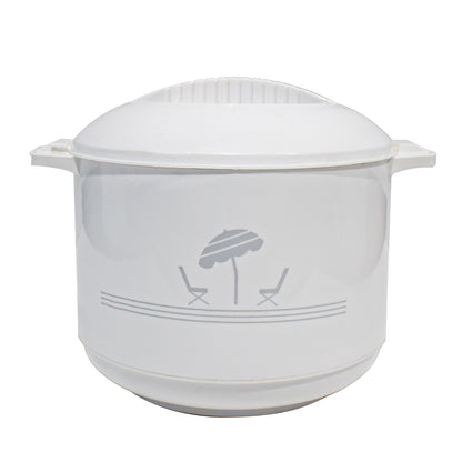 Caserola termica, set 3 piese, interior din inox, Naimeed D4792, Alb