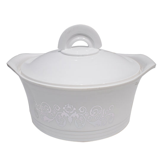 Caserola termica, set 5 piese, interior din inox, Naimeed D4794, Alb