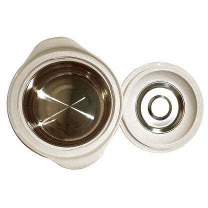 Caserola termica, set 5 piese, interior din inox, Naimeed D4794, Crem