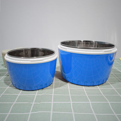 Caserola termica, set 3 piese, interior din inox, Naimeed D4797, Albastru