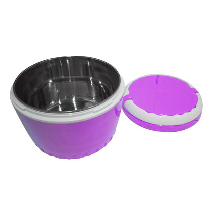 Caserola termica, set 3 piese, interior din inox, Naimeed D4797, Violet