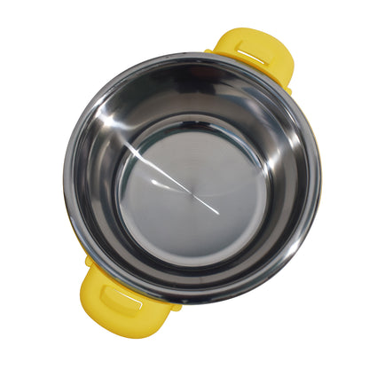 Caserola termica, set 4 piese, cu interior din inox, Naimeed D4798, Portocaliu