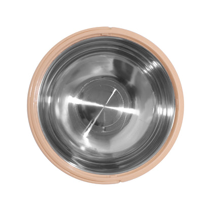 Caserola termica, set 2 piese, interior din inox, Naimeed D4805, Crem