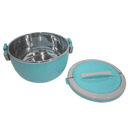 Caserola termica, set 3 piese, cu interior din inox, Naimeed D4809, Albastru