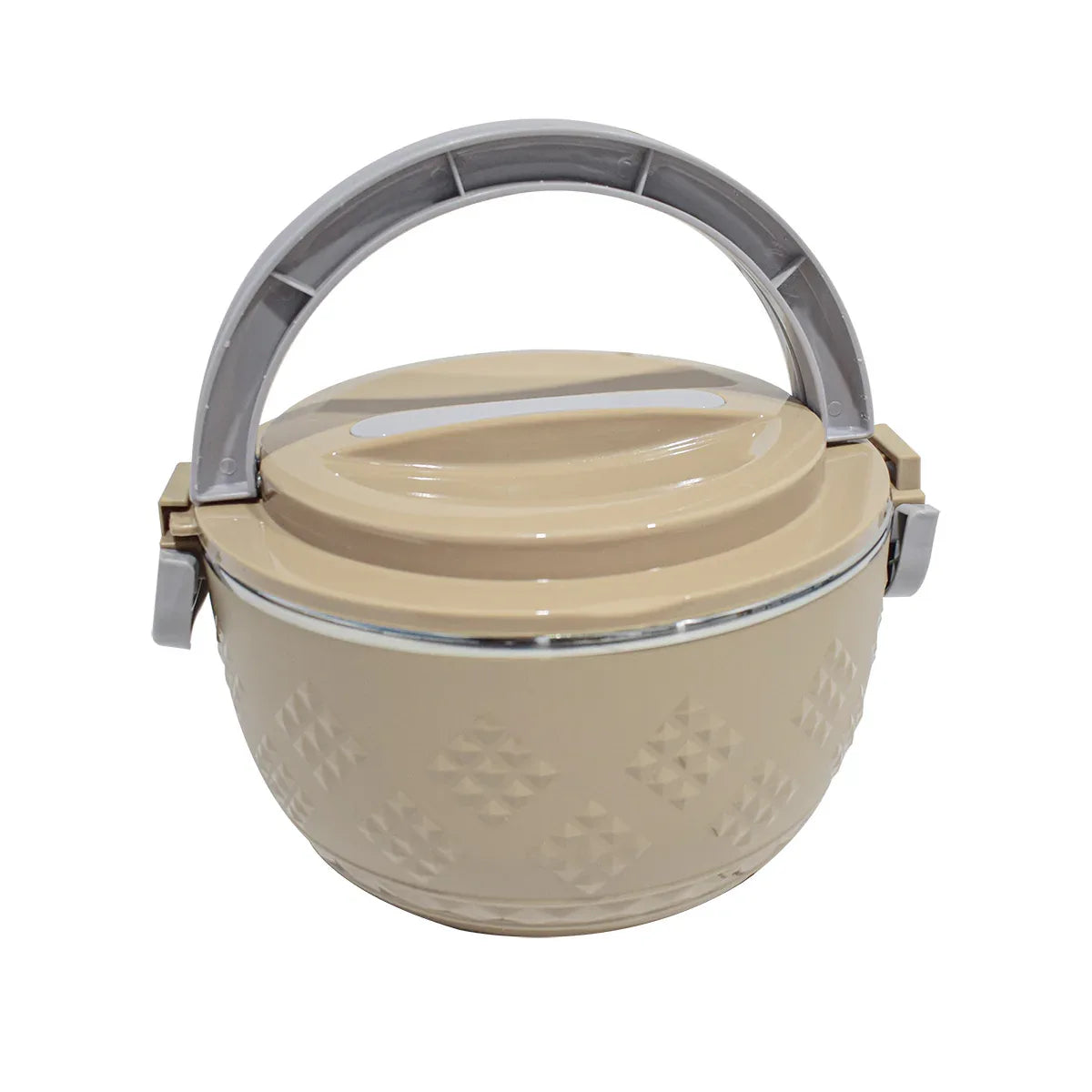 Caserola termica, set 3 piese, cu interior din inox, Naimeed D4809, Crem - 221.ro