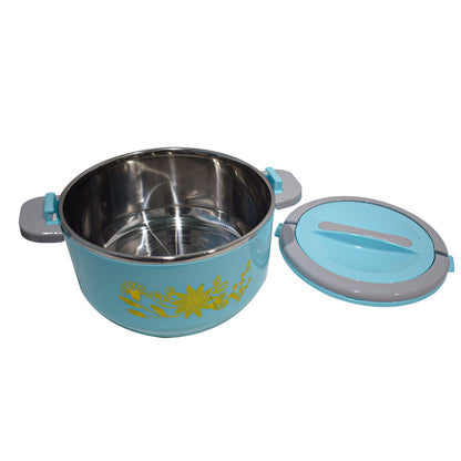Caserola termica, set 3 piese, cu interior din inox, Naimeed D4810, Albastru