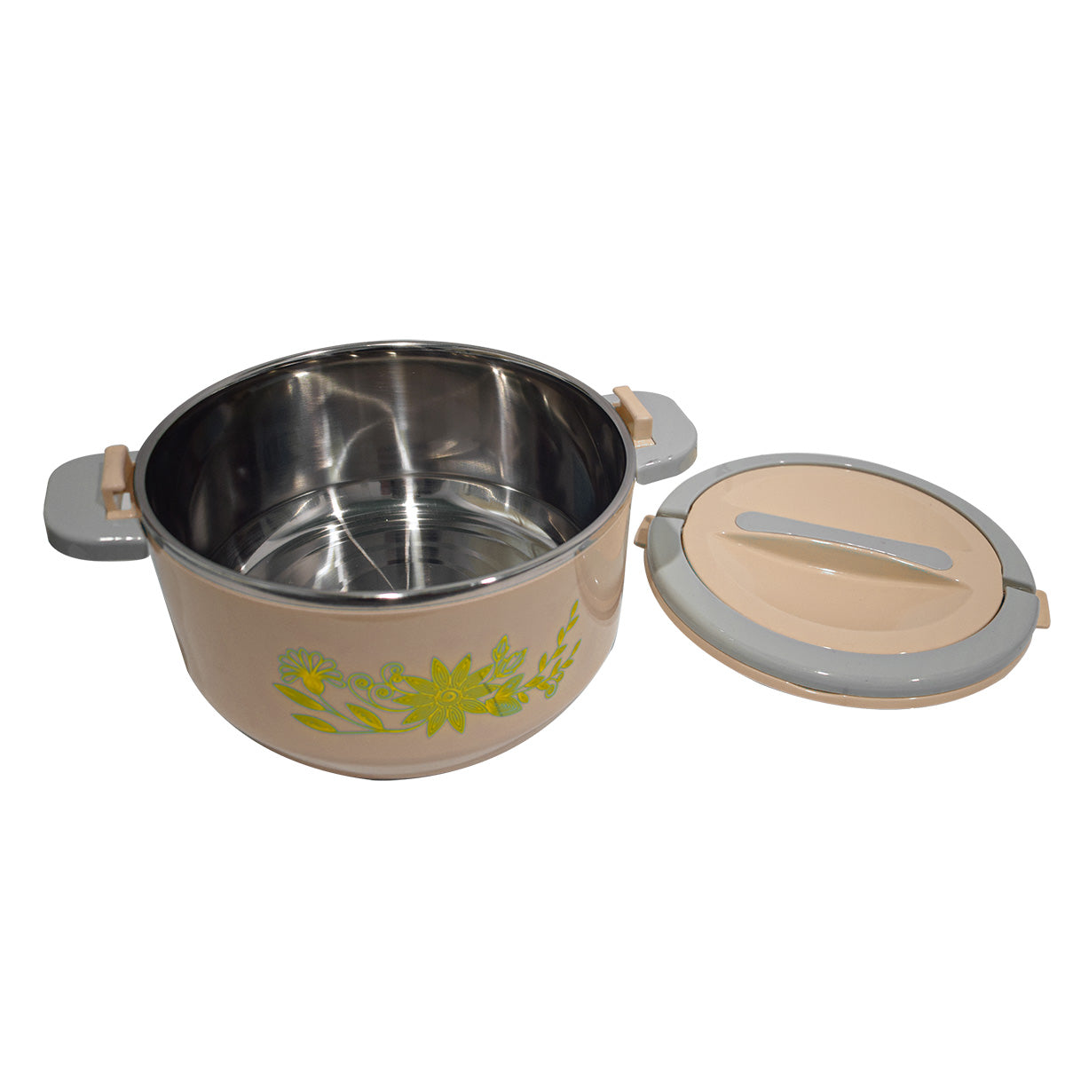 Caserola termica, set 3 piese, cu interior din inox, Naimeed D4810, Maro