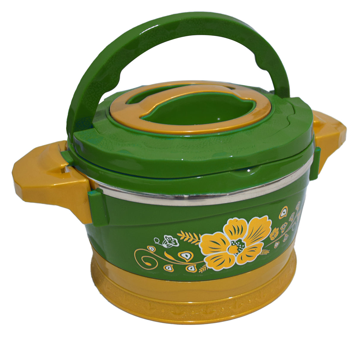 Caserola termica, set 5 piese, cu interior din inox, Naimeed D4818, Verde