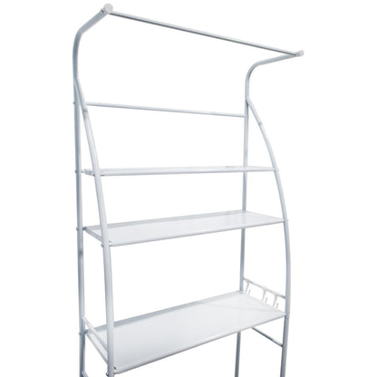 Raft de baie, 3 polite deasupra masinii de spalat, Naimeed D4824, 177x65x25 cm, Alb