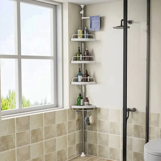 Raft de baie, 4 polite, inaltime 260 cm, Naimeed D4827, Alb - 221.ro