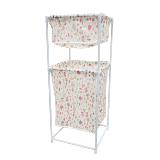 Cos de rufe, material textil, 2 niveluri, Naimeed D4839G, Galben