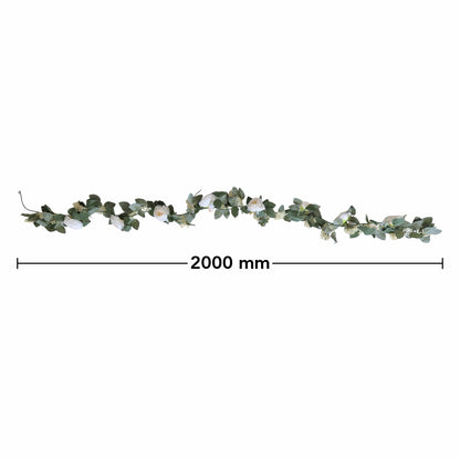 Planta artificiala curgatoare cu flori, Naimeed D4866, Alb, 2m