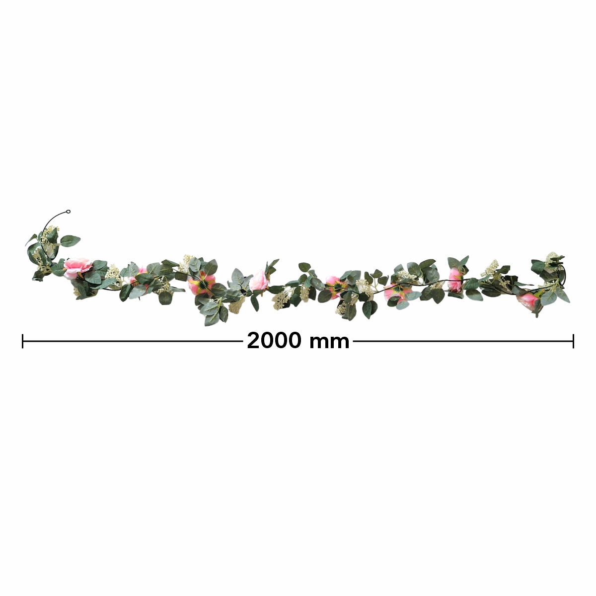 Planta artificiala curgatoare cu flori, Naimeed D4866, Roz, 2m
