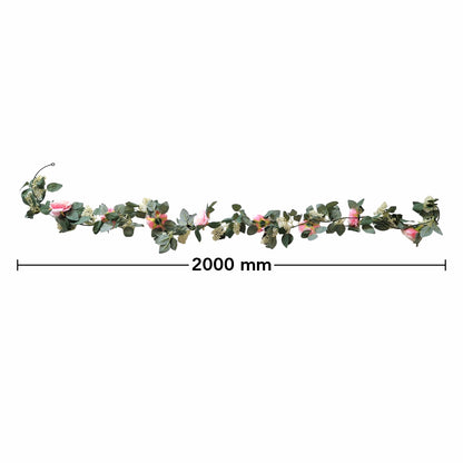 Planta artificiala curgatoare cu flori, Naimeed D4866, Roz, 2m
