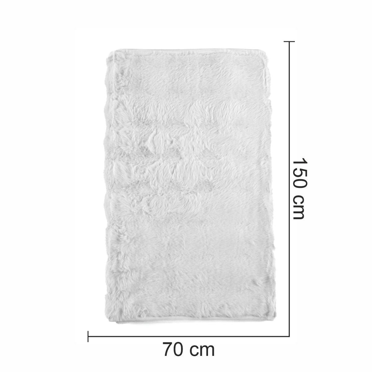Cuvertura Canapea, Naimeed D4875S, 70x150cm, poliester, pufoasa, Alb