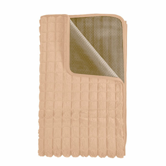 Cuvertura Canapea, Naimeed D4879L, 70x240cm, poliester, pufoasa, matlasata, Crem