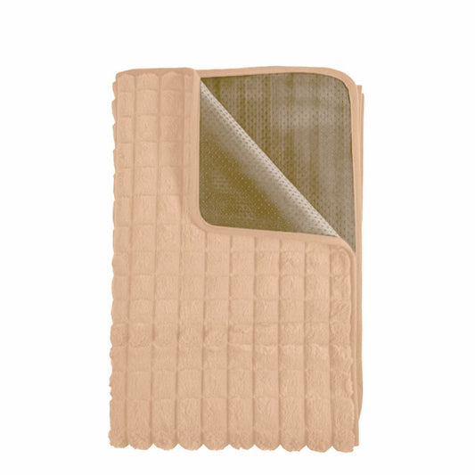 Cuvertura Canapea, Naimeed D4879M, 70x210cm, poliester, pufoasa, matlasata, Crem