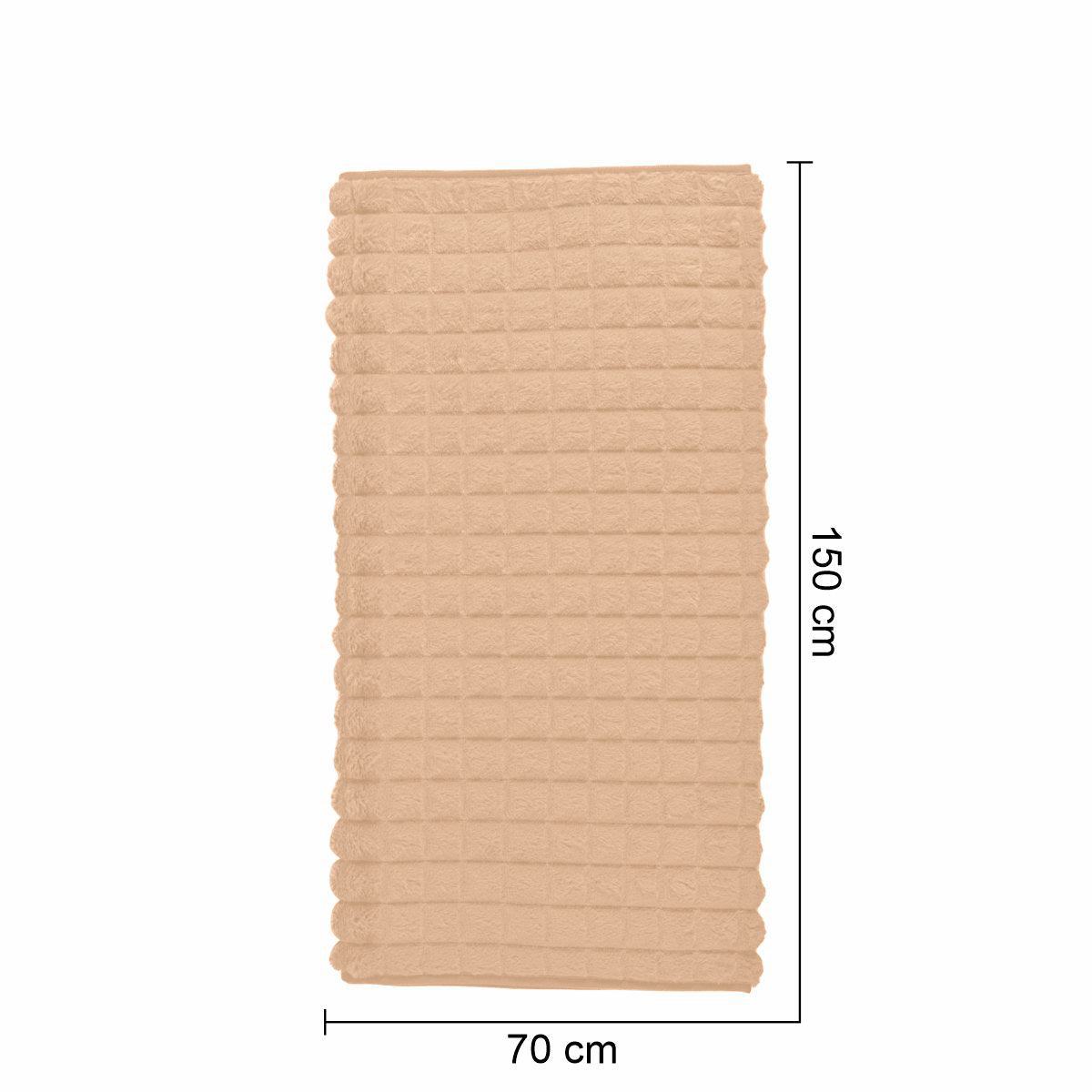 Cuvertura Canapea, Naimeed D4879S, 70x150cm, poliester, pufoasa, matlasata, Crem