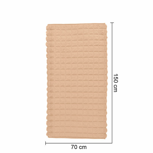 Cuvertura Canapea, Naimeed D4879S, 70x150cm, poliester, pufoasa, matlasata, Crem