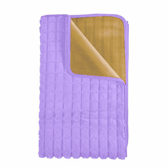Cuvertura Canapea, Naimeed D4883L, 70x240cm, poliester, pufoasa, matlasata, Mov