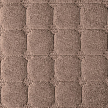 Cuvertura Canapea, Naimeed D4885L, 70x240cm, poliester, pufoasa, matlasata, Maro Inchis