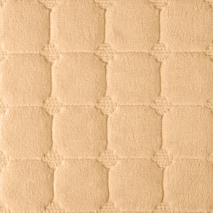Cuvertura Canapea, Naimeed D4887L, 70x240cm, poliester, pufoasa, matlasata, Maro Deschis