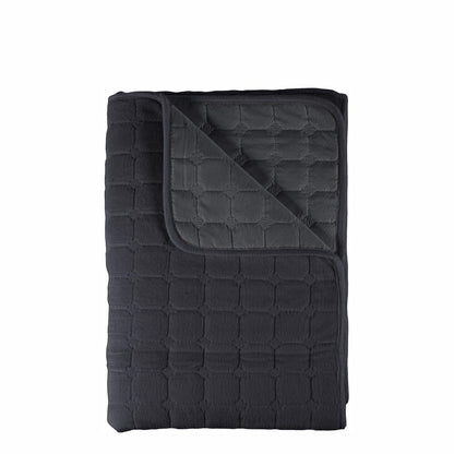 Cuvertura Canapea, Naimeed D4888S, 70x150cm, poliester, pufoasa, matlasata, Negru