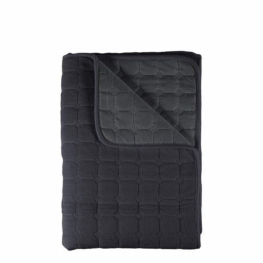 Cuvertura Canapea, Naimeed D4888S, 70x150cm, poliester, pufoasa, matlasata, Negru