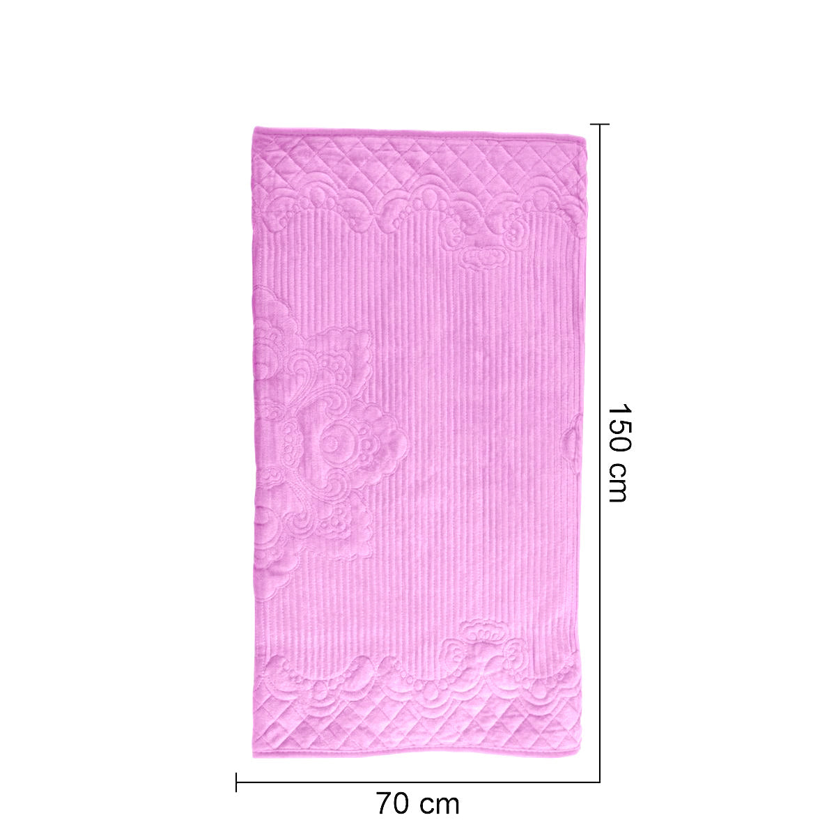 Cuvertura Canapea, Naimeed D4889S, 70x150cm, poliester, pufoasa, matlasata, Roz