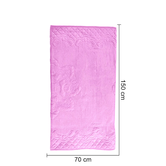 Cuvertura Canapea, Naimeed D4889S, 70x150cm, poliester, pufoasa, matlasata, Roz