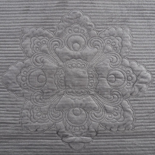 Cuvertura Canapea, Naimeed D4890L, 70x240cm, poliester, pufoasa, matlasata, Gri