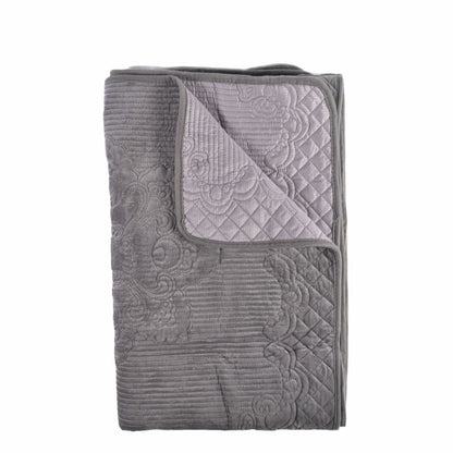 Cuvertura Canapea, Naimeed D4890M, 70x210cm, poliester, pufoasa, matlasata, Gri