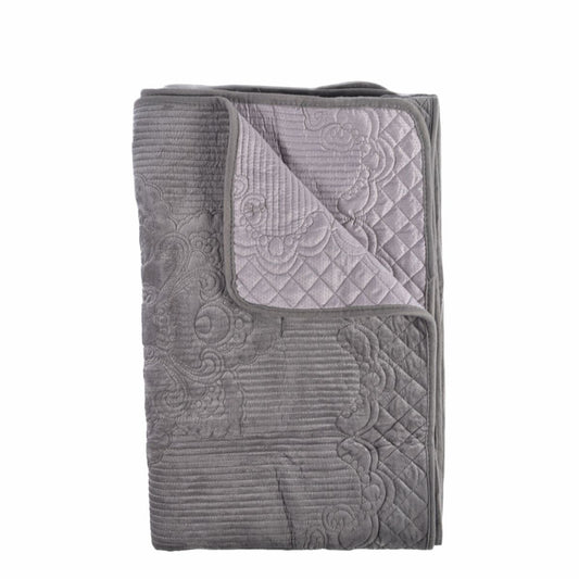 Cuvertura Canapea, Naimeed D4890M, 70x210cm, poliester, pufoasa, matlasata, Gri