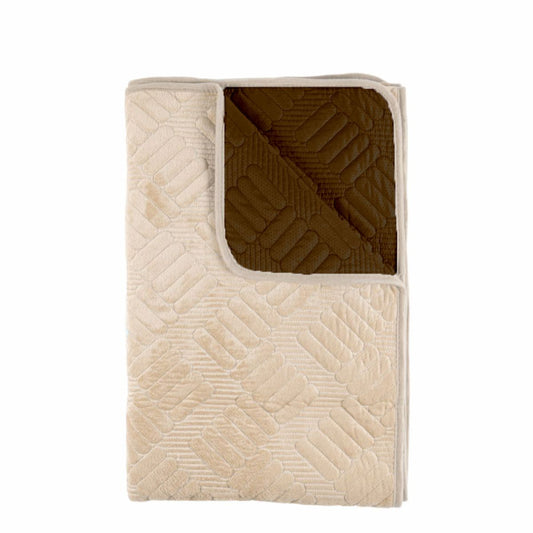Cuvertura Canapea, Naimeed D4894M, 70x210cm, poliester, pufoasa, matlasata, Crem