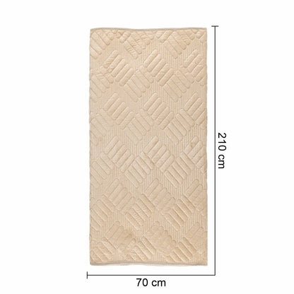 Cuvertura Canapea, Naimeed D4894M, 70x210cm, poliester, pufoasa, matlasata, Crem