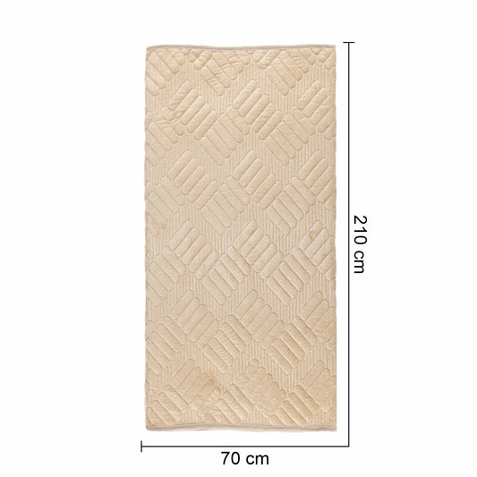 Cuvertura Canapea, Naimeed D4894M, 70x210cm, poliester, pufoasa, matlasata, Crem