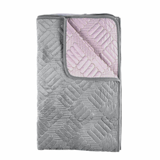 Cuvertura Canapea, Naimeed D4895L, 70x240cm, poliester, pufoasa, matlasata, Gri
