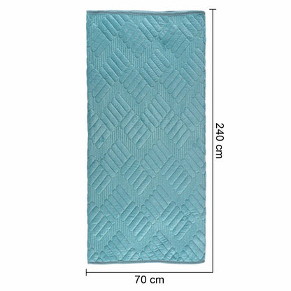 Cuvertura Canapea, Naimeed D4897L, 70x240cm, poliester, pufoasa, matlasata, Turcoaz